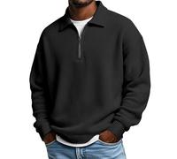 Pull à Fermeture éclair pour Homme Top avec Poches pour Sweat avec Poches Grandes Tailles Pull de Travail Tee Shirts Homme en Coton Cordon de Serrage Grande Taille Tous Les Jours Wear #1#M