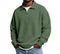 Pull à Fermeture éclair pour Homme Top avec Poches pour Sweat avec Poches Grandes Tailles Pull de Travail Tee Shirts Homme en Coton Cordon de Serrage Grande Taille Tous Les Jours Wear #1#M