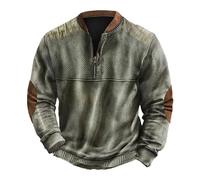 Pull à fermeture éclair quart pour homme, sweat-shirt imprimé pour homme, pull doux et confortable, veste vintage avec couleurs contrastées, pull quotidien classique avec poignets rayés à l'automne