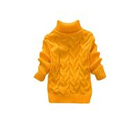 Pull à Grosses Torsades Col Roulé Bébé Fille en Tricot Manches Longues Haut Chandail Motif Imprimé Ours z48