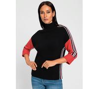 Pull à manches 3/4 ruban décoratif brillant - Rick Cardona - noir-fraise à motifs NOIR-FRAISE À MOTIFS 52