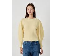 Pull à manches bouffantes avec laine - Lena - L - Yellow - Femme - Etam