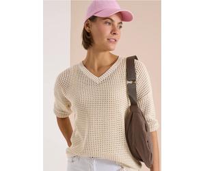 Pull à manches courtes effet crochet