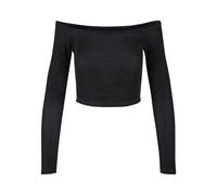 Urban Classics T-shirt femme épaules découvertes manches longues Noir M