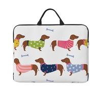 Pull à Motif de Chien de Race Teckel à Poil Rouge,Housse pour Ordinateur Portable 14 Pouces, Sacoche pour Ordinateur Portable, Mallette avec poignée