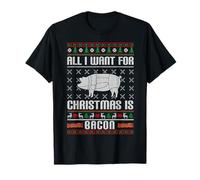 Pull « All I Want for Christmas Is Bacon » pour barbecue T-Shirt