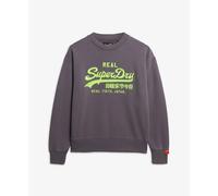 Superdry Vl Neon Loose Sweatshirt Gris S Femme
