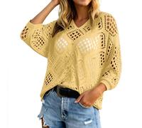 Pull ample à manches chauve-souris en tricot découpé pour femme | Les panneaux géométriques découpés et les manches décontractées donnent un tricot remarquable pour les tenues décontractées
