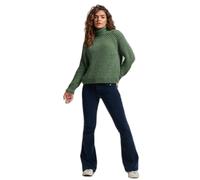 Pull ample Col roulÃ© surpiquÃ© femme Superdry Vert M
