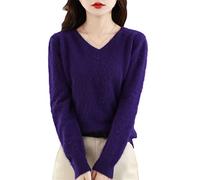 Pull ample en cachemire à col en V pour femme, Comme indiqué., S