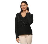 Pull ample en maille côtelée avec motifs en crochet.Doté de perles devant. pour femme - Pulls - La Modeuse Taille unique