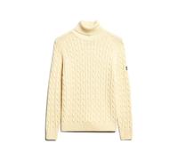 Pull ample torsadÃ© Ã col roulÃ© femme Superdry Blanc 2XS