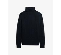 Pull ample torsadé à col roulé femme Superdry Bleu M