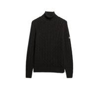 Pull ample torsadé à col roulé femme Superdry Noir XS