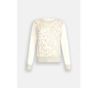 Pull Animalier En Lurex LIU JO Femme TF5172 MS49I Blanc A4351