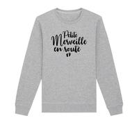 Pull annonce grossesse ""Petite merveille en route"" - Pour Femme - Coton 100% bio - Confectionné en France XXL