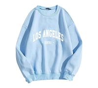 Pull Automne Femme Doux Col Rond Pulls Drop Shoulder Sweats Hip Pop Sweatshirts Haut Gothic Sweatshirt Hoodies Hiver Festival Halloween Chic