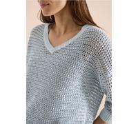Pull avec col en V et mélange de fils