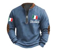 Pull avec Demi-Fermeture Éclair pour l'Automne et l'hiver Sweat-Shirt Imprimé Italie Fashion Homme Pull Top