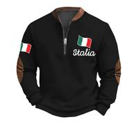Pull avec Demi-Fermeture Éclair pour l'Automne et l'hiver Sweat-Shirt Imprimé Italie Fashion Homme Pull Top