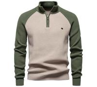 Pull avec Fermeture Éclair Homme, Pull Camionneur Homme,Pull en à Col Montant Et Demi-Zip Manches Longues Confortable Et Doux IdéAl pour L'Automne Et l'hiver