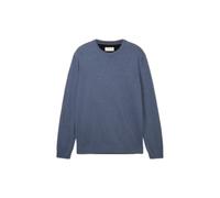 Pull basic en maille de coton Tom Tailor Bleu 2XL