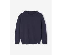 Pull Basics col rond manches longues garçon marine 5A