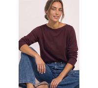 Street One Pull Basique pour Femme 3017790 avec col Bateau, Rouge Rustique, 42