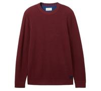 Pull Basique en Maille en Coton TOM TAILOR - 32620 - Rouge - Homme XXL