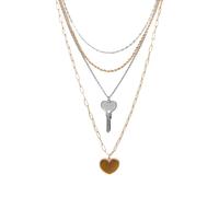 Pull&Bear Chaîne caramel / or / argent, Taille One Size