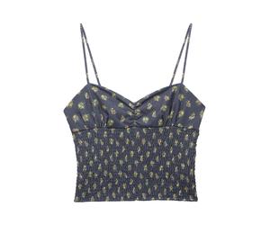 Pull&Bear Haut 'PACIFIC' bleu marine / jaune / vert / rose ancienne, Taille L