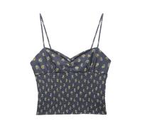 Pull&Bear Haut 'PACIFIC' bleu marine / jaune / vert / rose ancienne, Taille M