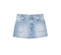 Pull&Bear Jupe 'W3 MINI FALDA CARPENTER' bleu denim, Taille 34