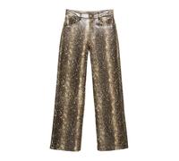 Pull&Bear Pantalon beige / noir, Taille 42