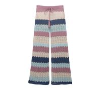 Pull&Bear Pantalon crème / bleu pastel / bleu foncé / mauve, Taille 34
