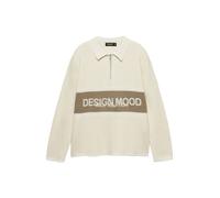 Pull&Bear Pull-over umbra / blanc / blanc cassé, Taille XS