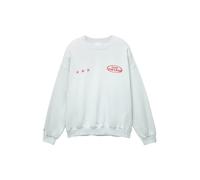 Pull&Bear Sweat-shirt bleu ciel / rouge, Taille XS