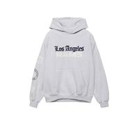 Pull&Bear Sweat-shirt 'NFL Los Angeles' gris chiné / noir / blanc, Taille XL