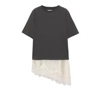 Pull&Bear T-shirt anthracite / blanc, Taille S