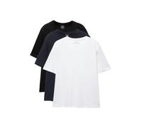 Pull&Bear T-Shirt bleu marine / noir / blanc, Taille L