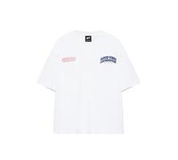 Pull&Bear T-Shirt 'COMMUNITY PLAYER' bleu / rouge / blanc, Taille S