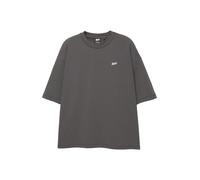 Pull&Bear T-Shirt gris foncé / blanc, Taille XS