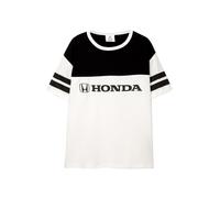 Pull&Bear T-Shirt 'HONDA' noir / blanc cassé, Taille XS