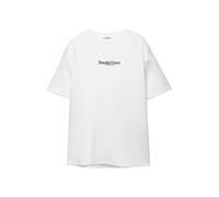 Pull&Bear T-Shirt noir / blanc, Taille XS