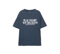 Pull&Bear T-Shirt saphir / blanc, Taille S