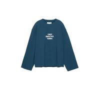 Pull&Bear T-shirt 'STREET' pétrole / blanc, Taille L