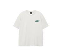 Pull&Bear T-Shirt 'STWD COMMUNITY' crème / émeraude / noir, Taille M