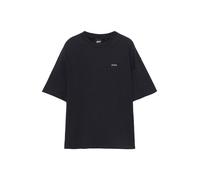 Pull&Bear T-Shirt 'STWD DIVISION' noir / blanc, Taille S