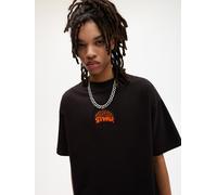 Pull&Bear T-Shirt 'STWD' orange / noir, Taille XS