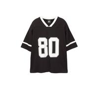 Pull&Bear T-Shirt 'STWD PREPPY SPORT 03' noir / blanc, Taille S